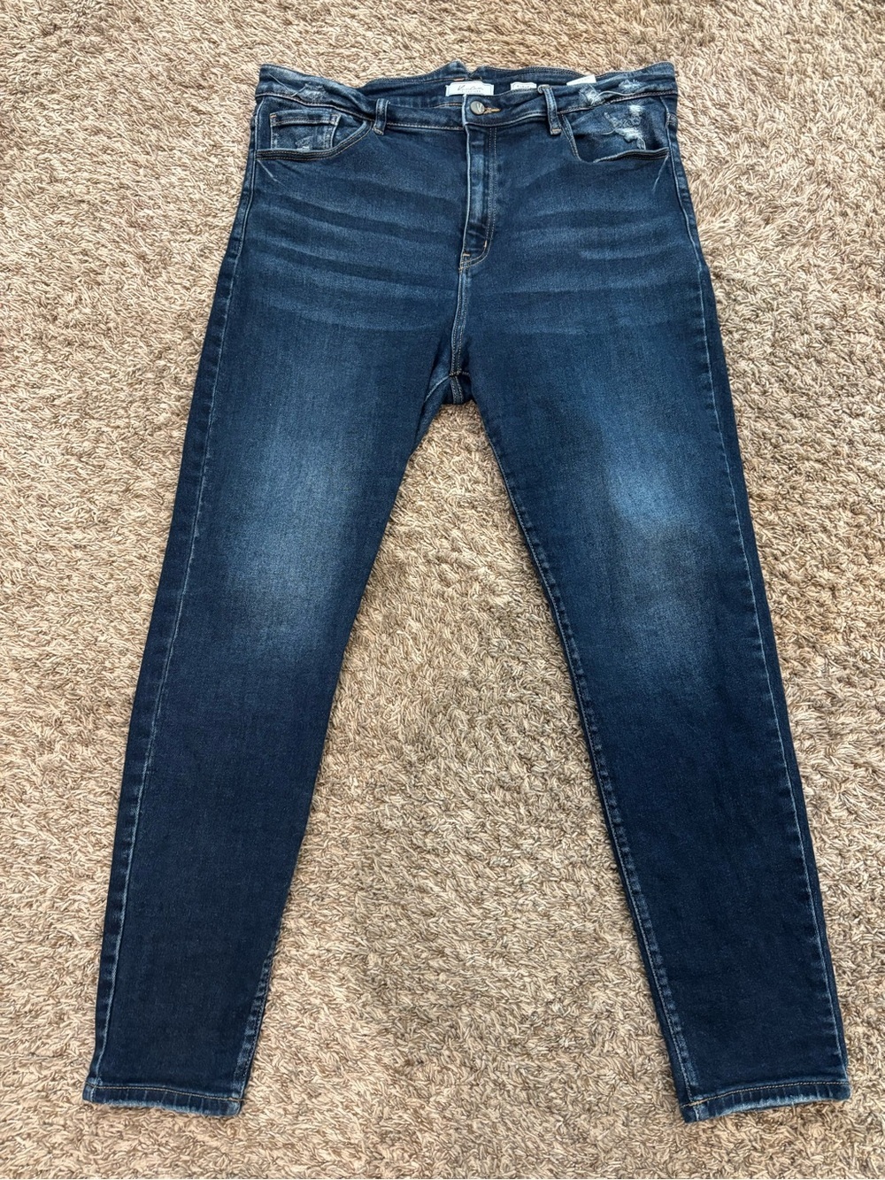 KanCan Kurvy Ultra High Rise Skinny Jeans Dark Wash Stretch Denim Size 33x29